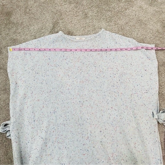 LOFT Oversize Blue Flecked Poncho Sweater Size XS/S - Picture 11 of 11